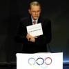 Жак Рогге на 121-ой сессии МОК в Копенгагене объявляет Рио-де-Жанейро столицей XXXI летних Олимпийских Игр 2016
